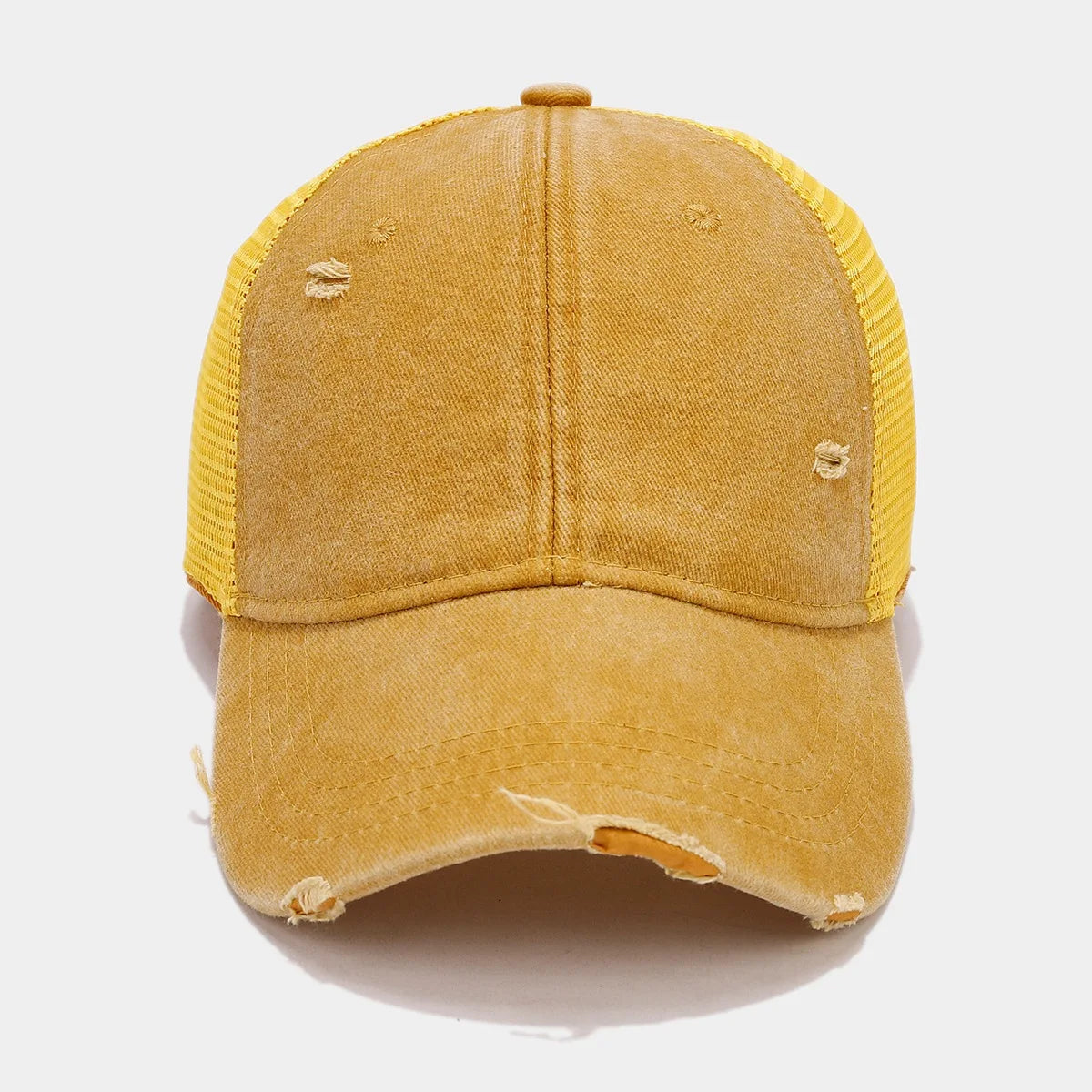 Men's and women's baseball hats, retro sports casual mesh breathable curved brim hat