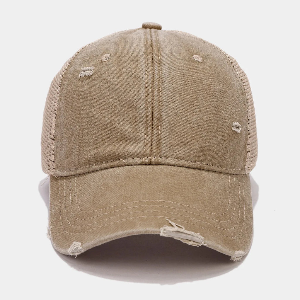 Men's and women's baseball hats, retro sports casual mesh breathable curved brim hat