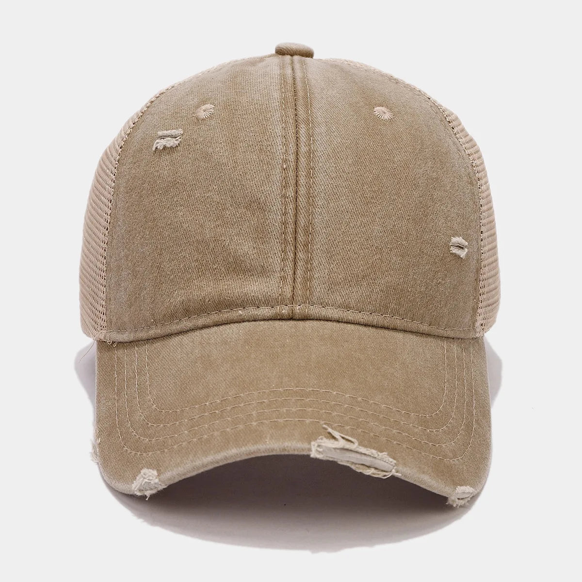 Men's and women's baseball hats, retro sports casual mesh breathable curved brim hat