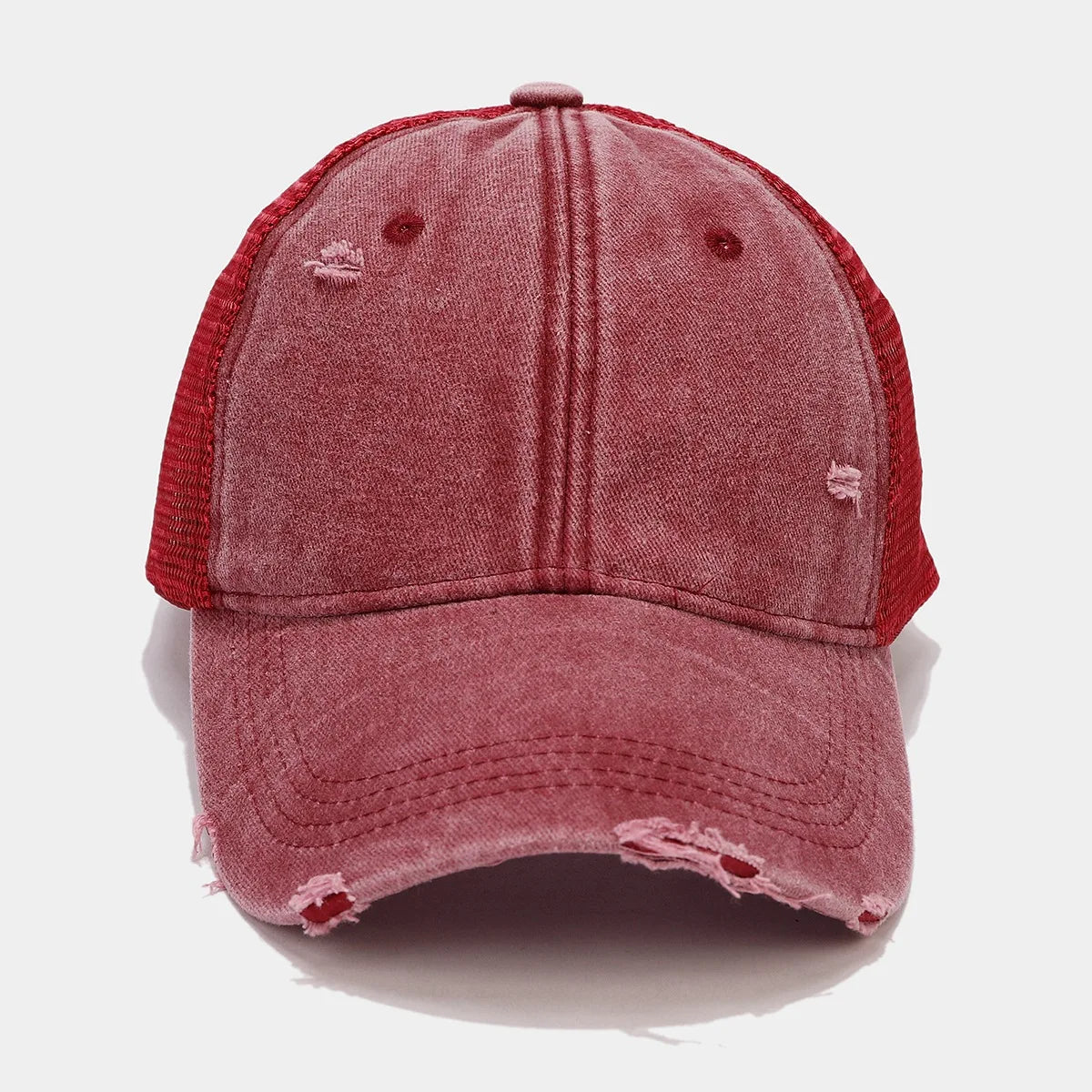 Men's and women's baseball hats, retro sports casual mesh breathable curved brim hat
