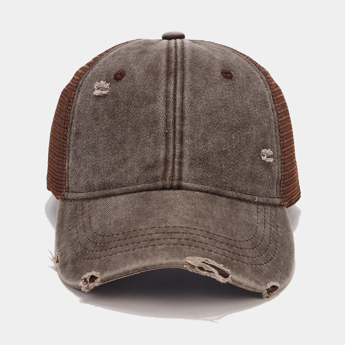 Men's and women's baseball hats, retro sports casual mesh breathable curved brim hat